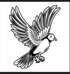 Peace pigeons birds annimal drawing Royalty Free Vector