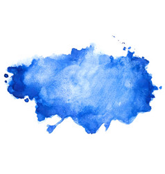 Delicate blue watercolor painted stain Royalty Free Vector