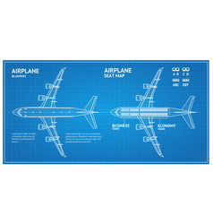 Plane blueprint Royalty Free Vector Image - VectorStock