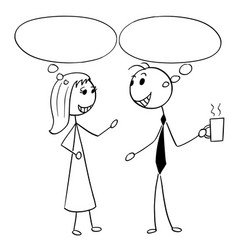 Cartoon of female woman with empty speech bubble Vector Image