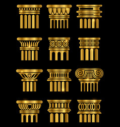 Ionic columns Royalty Free Vector Image - VectorStock
