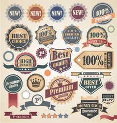 Vintage stickers and labels Royalty Free Vector Image