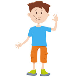 Cute little boy cartoon kid character Royalty Free Vector