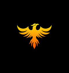 Golden phoenix logo Royalty Free Vector Image - VectorStock