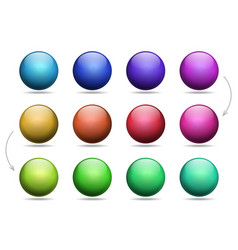 Rainbow color ball threedimensional set design Vector Image