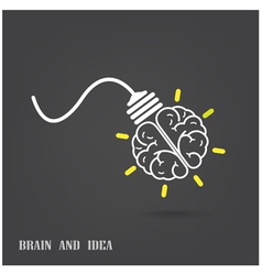 Creative brain idea concept background design Vector Image