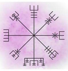 Vegvisir magic navigation norse compass ancient Vector Image