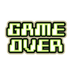 Надпись game over на зеленом фоне