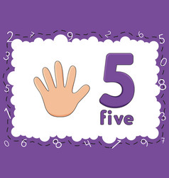 Children educational cards with numbers Royalty Free Vector