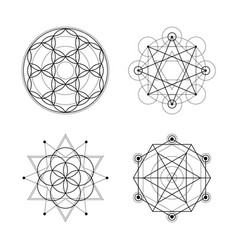 Sacred geometry set Royalty Free Vector Image - VectorStock