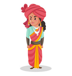 Rani lakshmibai cartoon character Royalty Free Vector Image