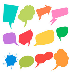 Set retro comic empty colored speech bubbles Vector Image