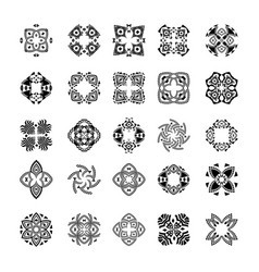 Set of tribal black and white decorative patterns Vector Image