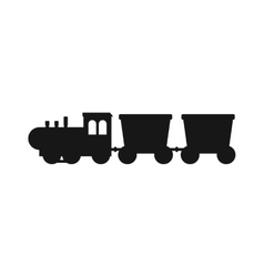 Black silhouettes trains Royalty Free Vector Image