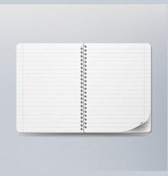 Spiral empty notepad blank mockup template for Vector Image