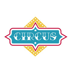 Circus labvel on rays background Royalty Free Vector Image