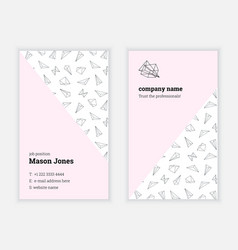 pink business card