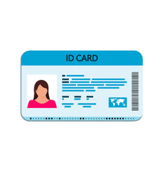 Id card women and men plastic identification Vector Image