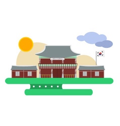 South korea palace Royalty Free Vector Image - VectorStock
