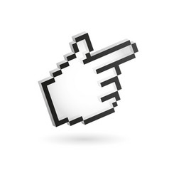 Pixel arrow pointer icon link marker Royalty Free Vector