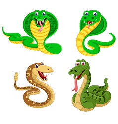 Funny Snake cartoon Royalty Free Vector Image - VectorStock