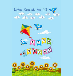 Lets Count To 10 Scene Royalty Free Vector Image Lets Count To 10 Scene Royalty Free Vector Image