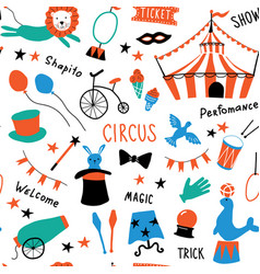 Circus seamless pattern Royalty Free Vector Image