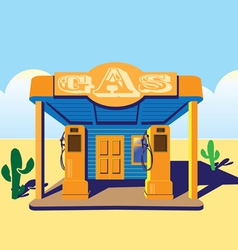 Isometric gas station Royalty Free Vector Image