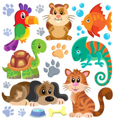 Fish theme collection 2 Royalty Free Vector Image