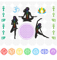 Chakras set Royalty Free Vector Image - VectorStock