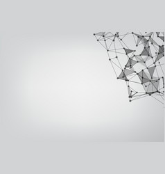 Abstract low poly lines mesh white background Vector Image