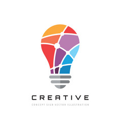 Creative light bulb abstract charts and graphs Vector Image