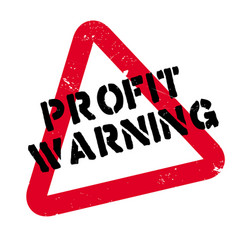 Profit warning rubber stamp Royalty Free Vector Image