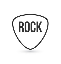 Hard rock badge or label guitar pick mediator Vector Image