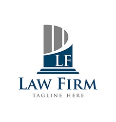 Law firm logo template Royalty Free Vector Image