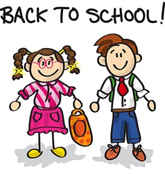 Back to school funny cartoon character Royalty Free Vector