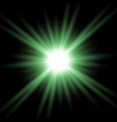 Shining star on transparent background green Vector Image