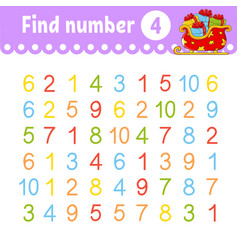 Find number education developing worksheet Vector Image