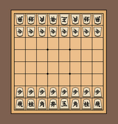 Jogo shogi  Vetor Premium