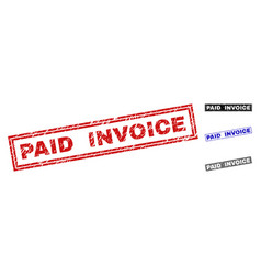 Paid Invoice Rubber Stamp Royalty Free Vector Image