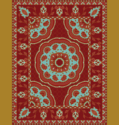Blue template for carpet Royalty Free Vector Image