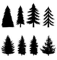 Tree silhouettes Royalty Free Vector Image - VectorStock