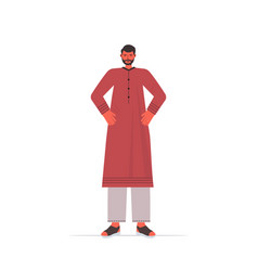 Arabic man in traditional clothes arab male Vector Image