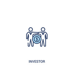 Two color investor icon from crowdfunding concept Vector Image