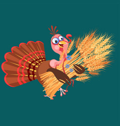 Turkey Mascot Holding A Gun Royalty Free Vector Image