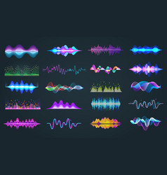 Music equalizer audio analog waves studio sound Vector Image