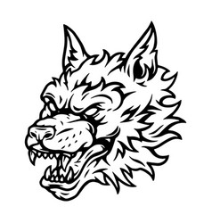 Angry Wolf Head Royalty Free Vector Image - Vectorstock