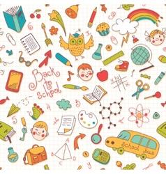 Back to school seamless pattern Royalty Free Vector Image