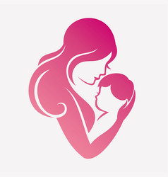 Mother and daughter symbol Royalty Free Vector Image