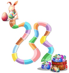 Easter board game template Royalty Free Vector Image